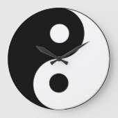 Yin and Yang Balance Große Wanduhr (Vorderseite)