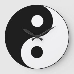 Yin and Yang Balance Große Wanduhr