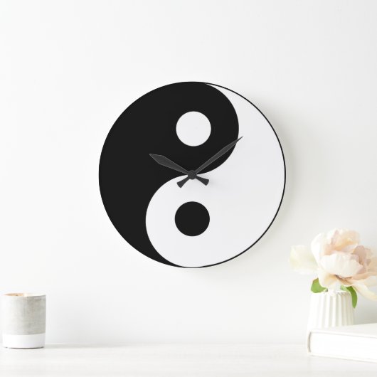 Yin and Yang Balance Große Wanduhr (Zuhause)