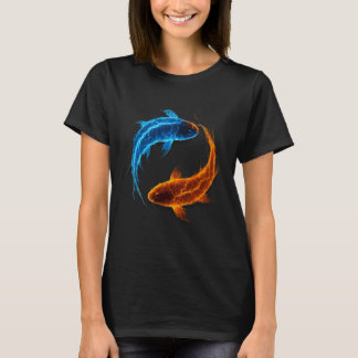 Yin and Yang - Balance - Spiritual - Japanese Koi  T-Shirt