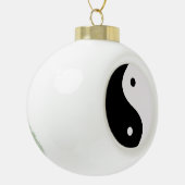 Yin and Yang Black & White Christmas Tree Ornament (Links)