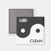 Yin and Yang Clean / Dirty Dish Wsher Magnet (Vorderseite/Rückseite)