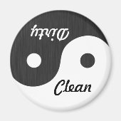 Yin and Yang Clean / Geschirrspülmaschine Magnet (Vorne)