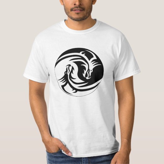 Yin and Yang Dragon T Shirt (Vorderseite)
