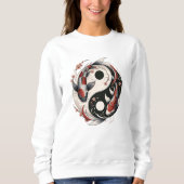 Yin and Yang Japanischer Koi Fisch Sweatshirt (Vorderseite)