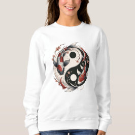 Yin and Yang Japanischer Koi Fisch Sweatshirt