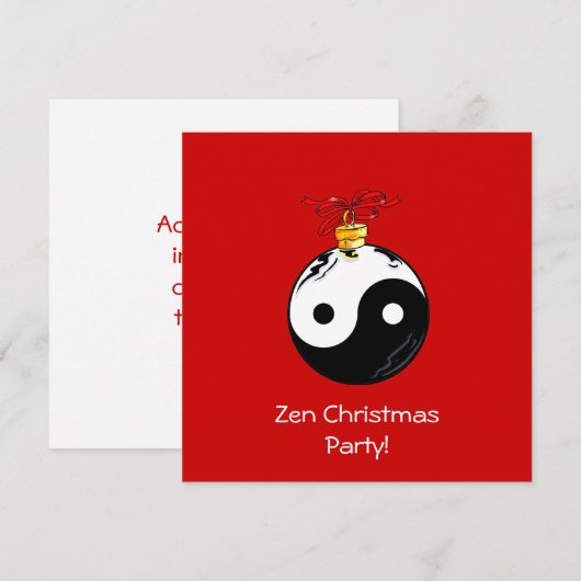 Yin and Yang Ornament Einladung (Vorne/Hinten)