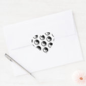 Yin and Yang Pattern Herz-Aufkleber (Umschlag)