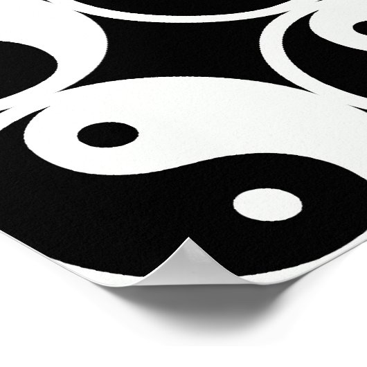 Yin and Yang Pattern Poster (Ecke)