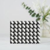 Yin and Yang Pattern Postkarte (Stehend Vorderseite)