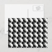 Yin and Yang Pattern Postkarte (Vorne/Hinten)