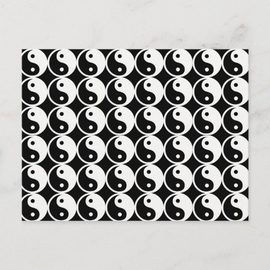 Yin and Yang Pattern Postkarte (Vorderseite)