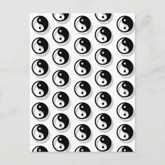 Yin and Yang Pattern Postkarte (Vorderseite)