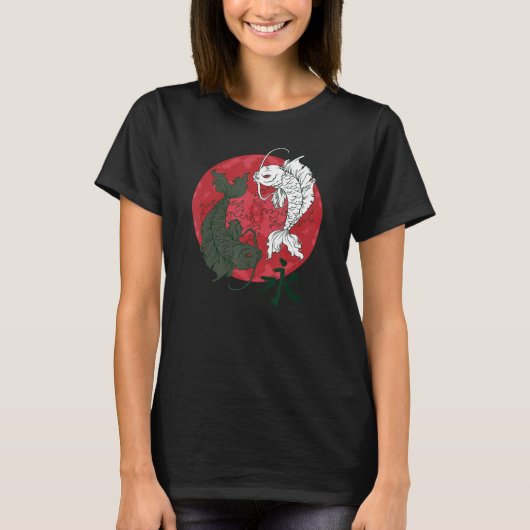 Yin and Yang Pisces Shirt Japanese Koi Carp Fish T (Vorderseite)