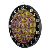 Yin and Yang Red and Gelb Dragon Dart Board Dartscheibe (Vorderseite rechts)