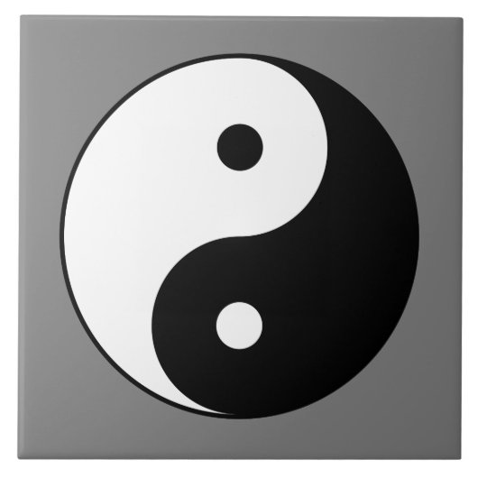 Yin and Yang Symbol (Chinesischer Taoist Taijitu) Fliese (Vorderseite)