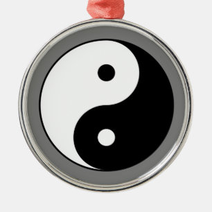 Yin and Yang Symbol (Chinesischer Taoist Taijitu) Ornament Aus Metall