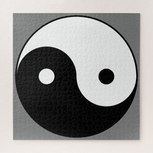 Yin and Yang Symbol (Chinesischer Taoist Taijitu) Puzzle (Horizontal)