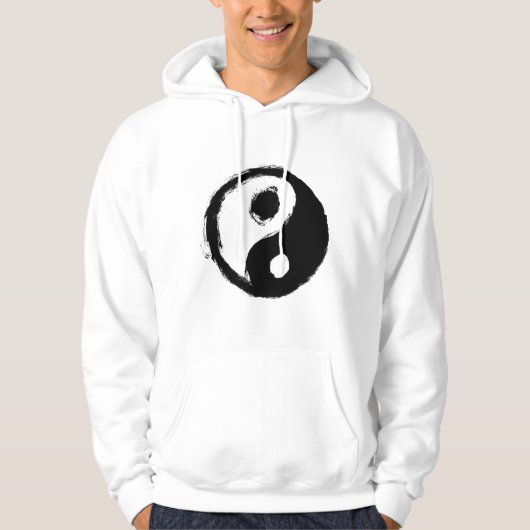 Yin and yang Symbol Schwarzweiß Hoodie (Vorderseite)
