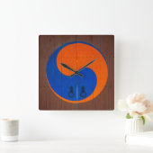 Yin and Yang symbol, South Korea Quadratische Wanduhr (Zuhause)