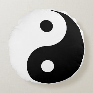 Yin and Yang Template Rundes Kissen