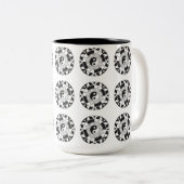 Yin and Yang Tiled Asian Symbol Tasse (VorderseiteRechts)