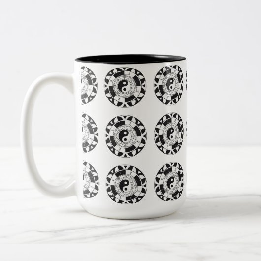 Yin and Yang Tiled Asian Symbol Tasse (Links)