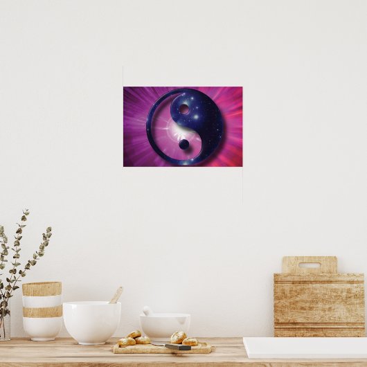 Yin and Yang Universe Print Poster (Küche)
