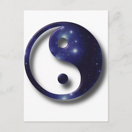 Yin and Yang Universe Symbol Postkarte (Vorderseite)
