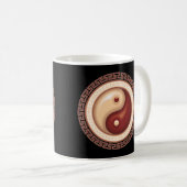 Yin and Yang w/Border Kaffeetasse (VorderseiteRechts)