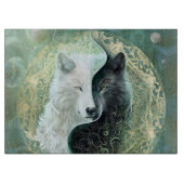 Yin and Yang wolves  Schneidebrett (Vorderseite)