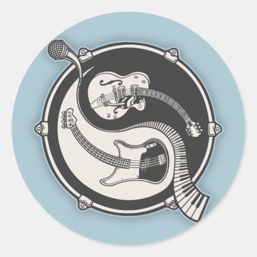 Yin Band Runder Aufkleber (Vorderseite)