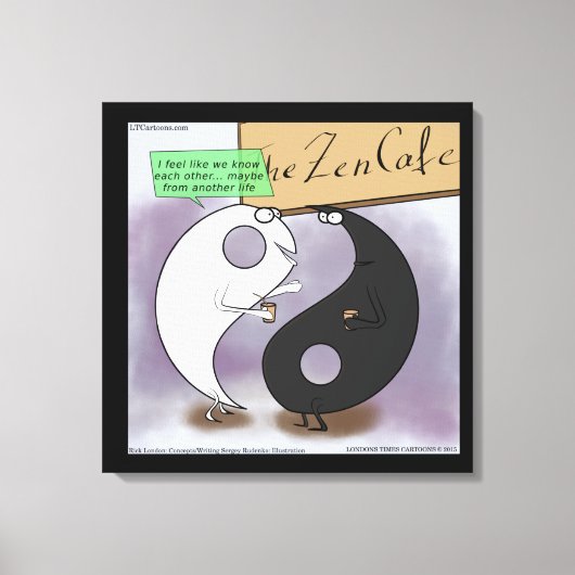 Yin Meets Yang Funny Canvas Print Leinwanddruck (Vorderseite)