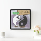 Yin Meets Yang Funny Rick London Wall Clock Quadratische Wanduhr (Zuhause)