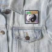 Yin Meets Yang Zen Funny Button (Beispiel)