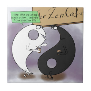 Yin Meets Yang Zen Funny Fliese