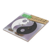 Yin Meets Yang Zen Funny Fliese (Seite)