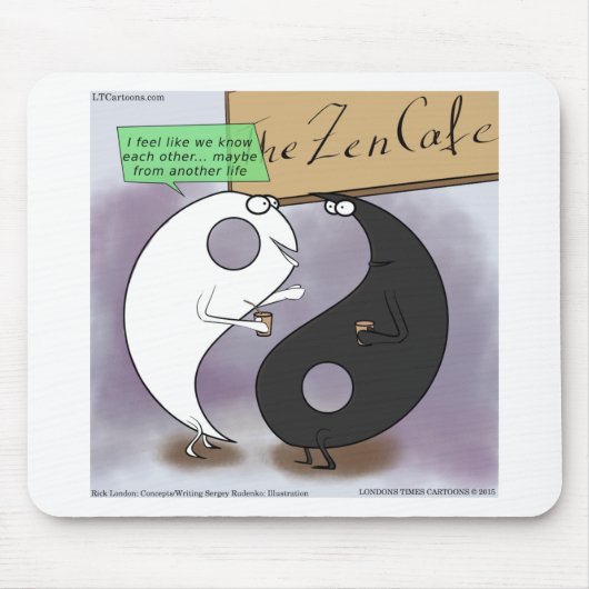 Yin Meets Yang Zen Funny Mousepad (Vorne)