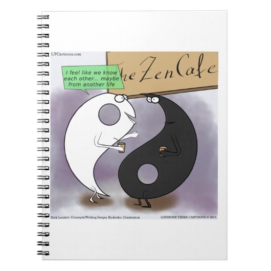Yin Meets Yang Zen Funny Notizblock (Vorderseite)