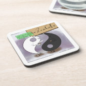 Yin Meets Yang Zen Funny Untersetzer (Linke Seite)