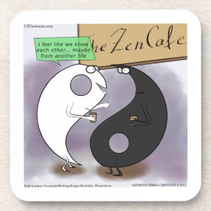 Yin Meets Yang Zen Funny Untersetzer