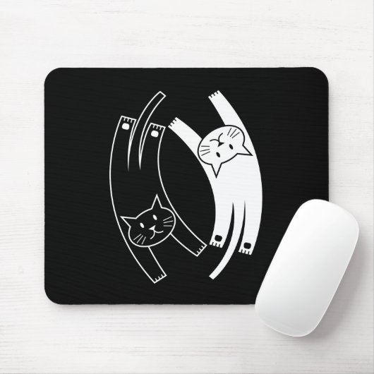 Yin u. Yang-Katzen Mousepad (Mit Mouse)