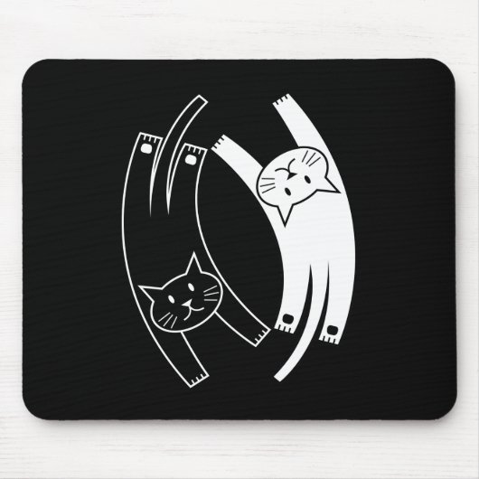 Yin u. Yang-Katzen Mousepad (Vorne)
