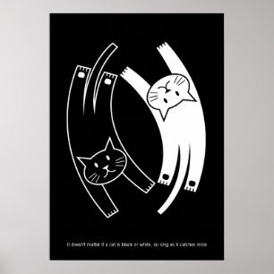 Yin u. Yang-Katzen-Plakat (englisch) Poster
