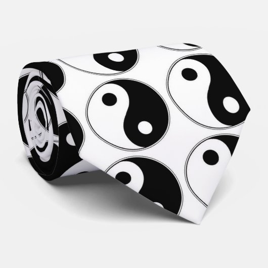Yin u. Yang Krawatte (Gerollt)