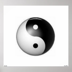 Yin u. Yang-Plakat Poster