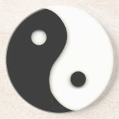 Yin u. Yang-Sandstein-Getränk-Untersetzer Getränkeuntersetzer (Vorne)
