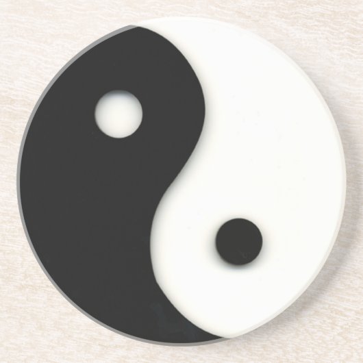 Yin u. Yang-Sandstein-Getränk-Untersetzer Getränkeuntersetzer (Vorne)