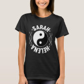 Yin u. Yang - Sarah- u. Helenawaisenschwarzes T-Shirt (Vorderseite)