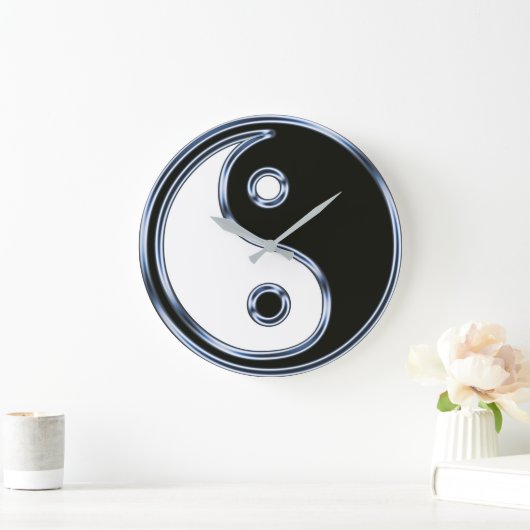 Yin und Yang 2 Große Wanduhr (Zuhause)
